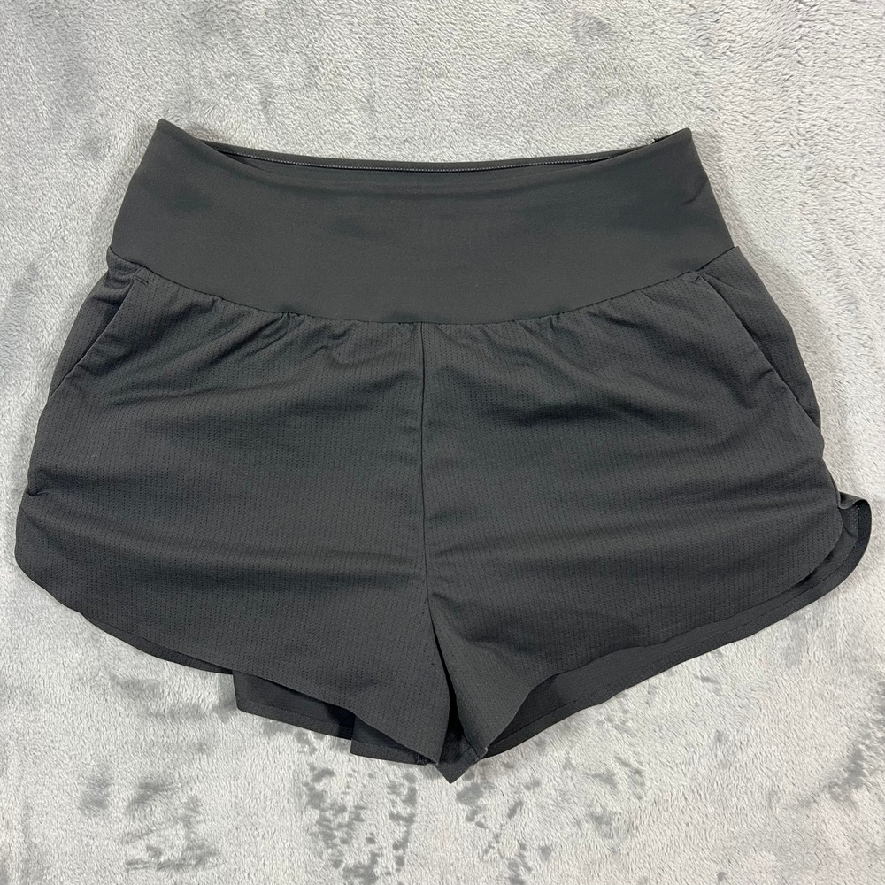 UNIQLO Ultra Stretch Active Running Shorts Womens XS Gray 241-445208 Mesh Liner